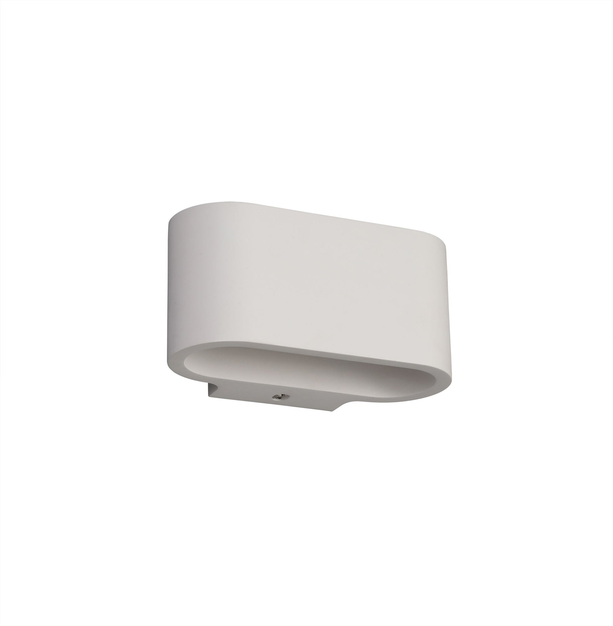 Alina Oval Wall Lamp, 1 x G9, White Paintable Gypsum