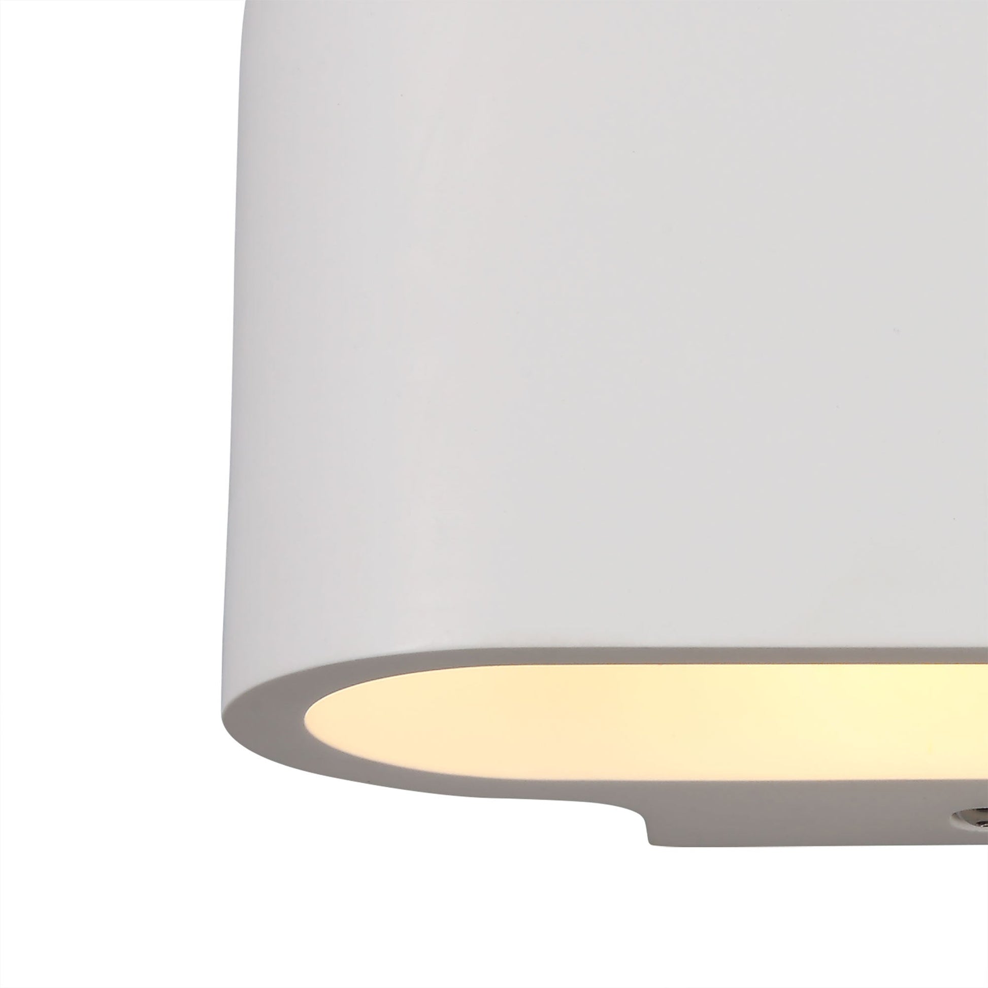 Alina Oval Wall Lamp, 1 x G9, White Paintable Gypsum