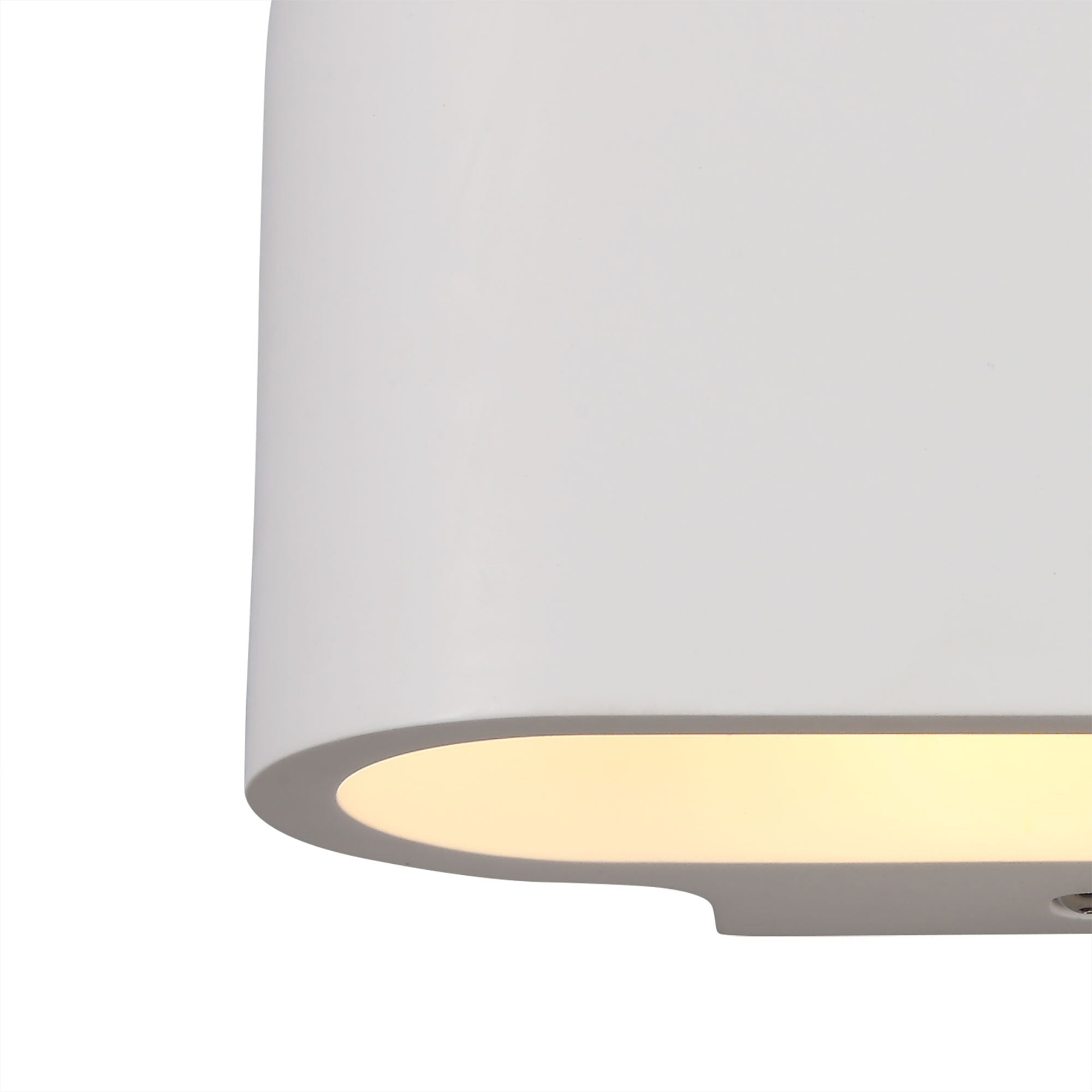 Alina Oval Wall Lamp, 1 x G9, White Paintable Gypsum