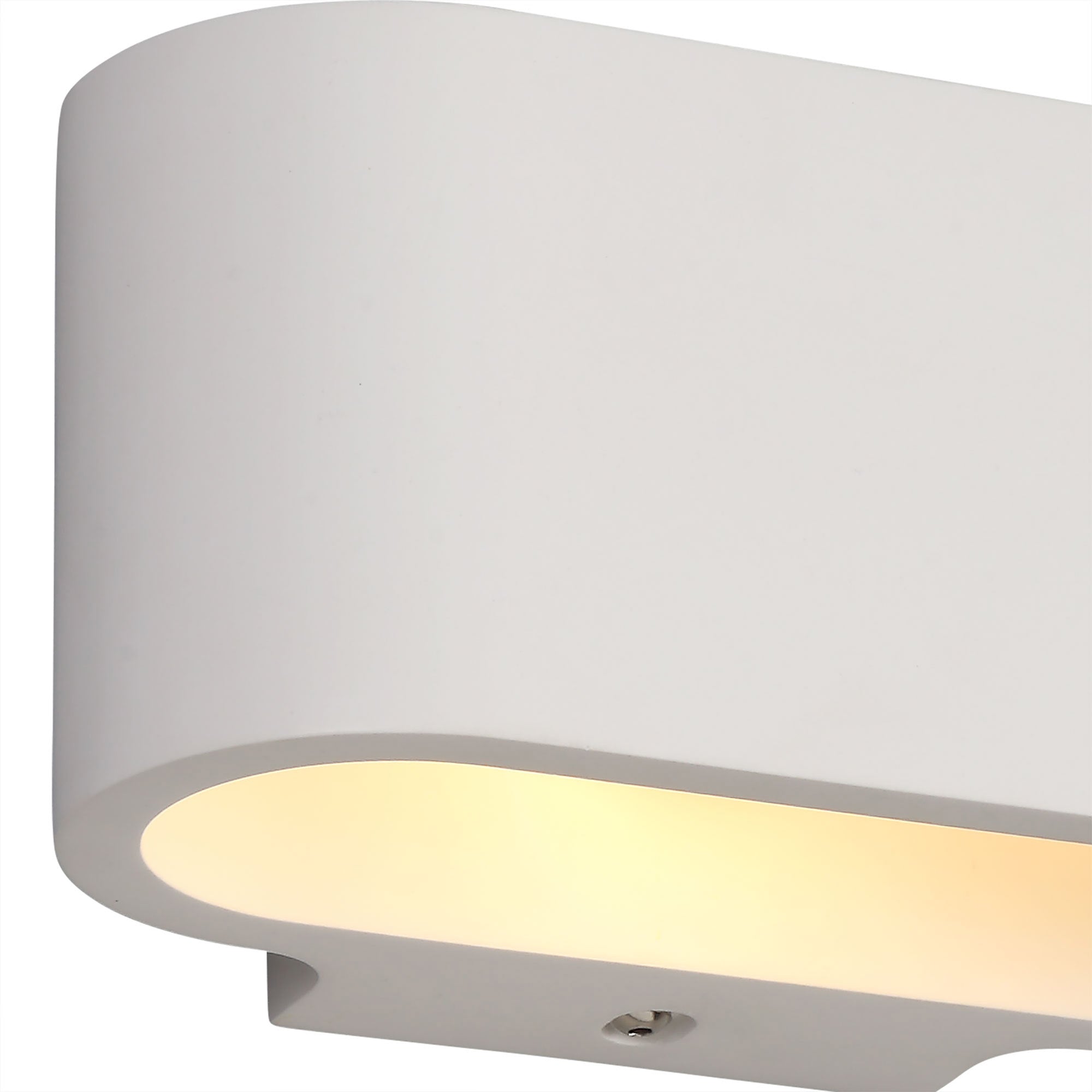 Alina Oval Wall Lamp, 1 x G9, White Paintable Gypsum