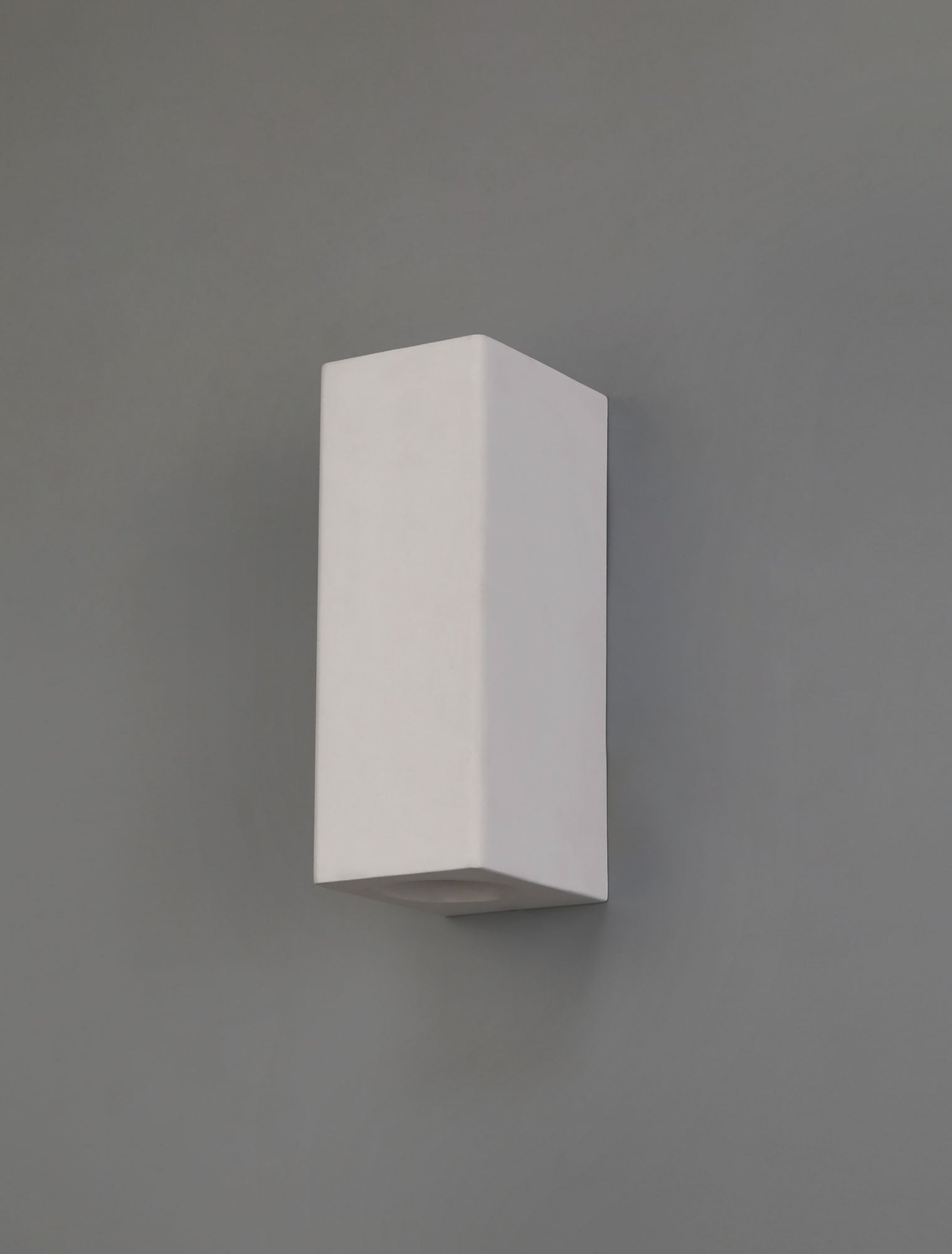 Alina Rectangular/Cylinder Up & Down Wall Lamp, 2 x GU10, White Paintable Gypsum