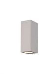 Alina Rectangular/Cylinder Up & Down Wall Lamp, 2 x GU10, White Paintable Gypsum