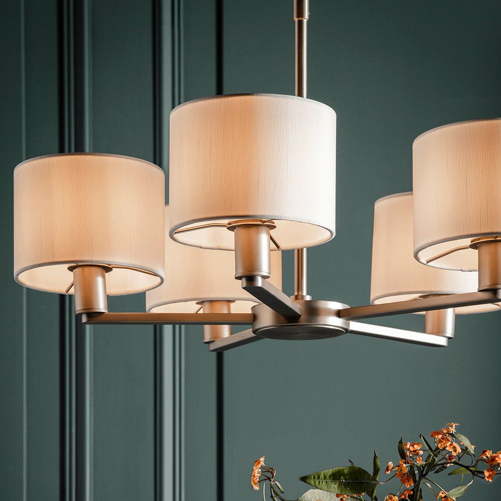 Daley 3/5Lt Centre Ceiling Light - Antique Bronze/Matt Nickel Finish - Cusack Lighting