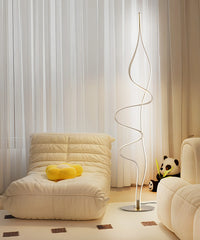 Lavelle TRIAC LED Floor Lamp - Grey/Gold