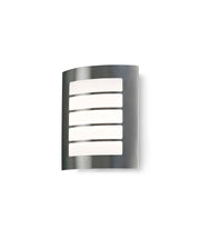 Allegra Flush Wall Lamp With Rectangular/Square Slot Cover, 14W LED IP44, Ext/Interior, 4000K, Stainless Steel/Frosted PC Diffuser, 2yrs Warranty