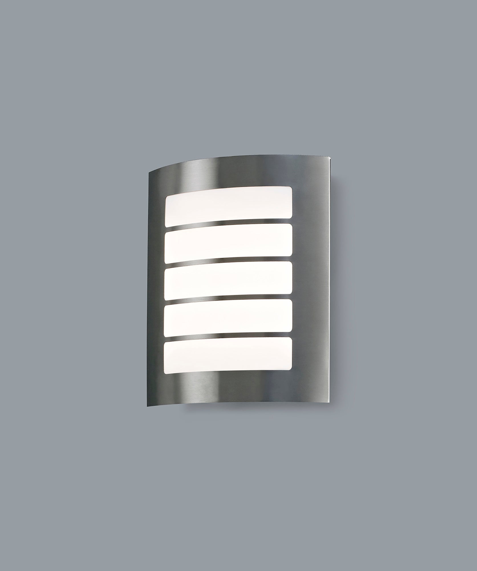 Allegra Flush Wall Lamp With Rectangular/Square Slot Cover, 14W LED IP44, Ext/Interior, 4000K, Stainless Steel/Frosted PC Diffuser, 2yrs Warranty