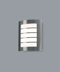 Allegra Flush Wall Lamp With Rectangular/Square Slot Cover, 14W LED IP44, Ext/Interior, 4000K, Stainless Steel/Frosted PC Diffuser, 2yrs Warranty