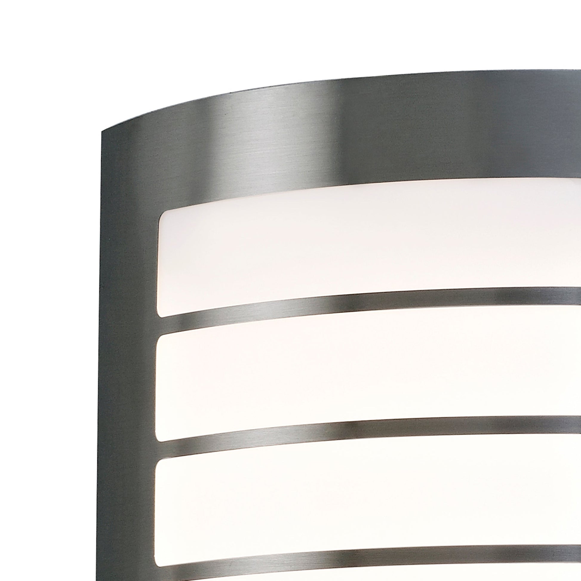 Allegra Flush Wall Lamp With Rectangular/Square Slot Cover, 14W LED IP44, Ext/Interior, 4000K, Stainless Steel/Frosted PC Diffuser, 2yrs Warranty