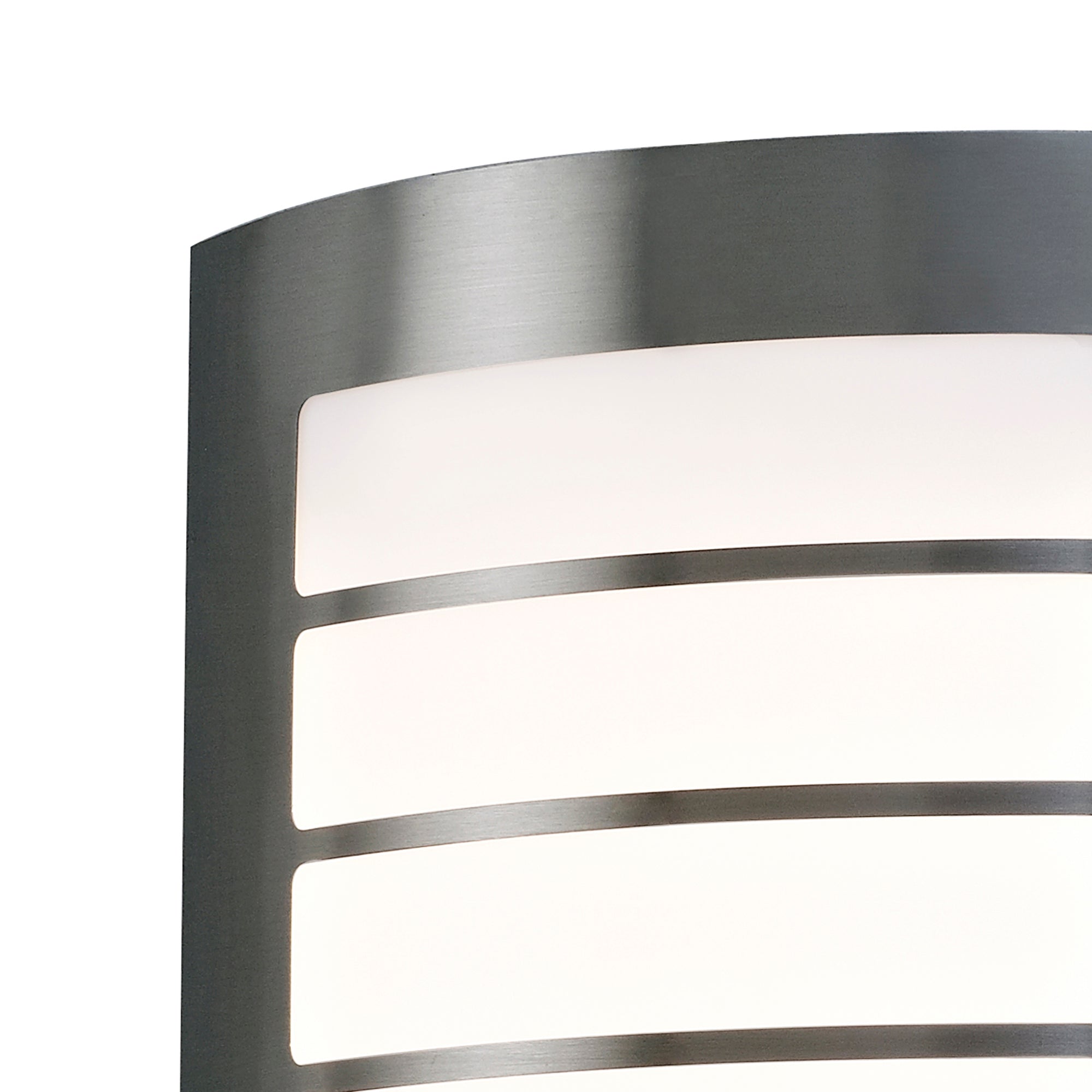 Allegra Flush Wall Lamp With Rectangular/Square Slot Cover, 14W LED IP44, Ext/Interior, 4000K, Stainless Steel/Frosted PC Diffuser, 2yrs Warranty