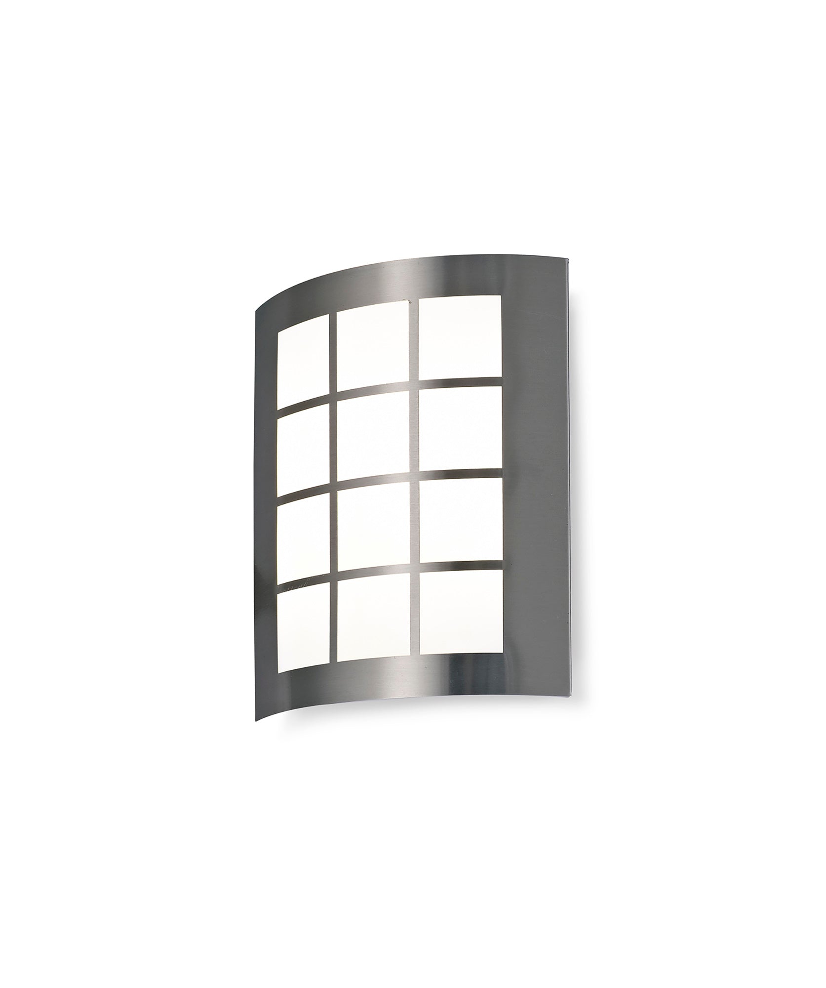Allegra Flush Wall Lamp With Rectangular/Square Slot Cover, 14W LED IP44, Ext/Interior, 4000K, Stainless Steel/Frosted PC Diffuser, 2yrs Warranty