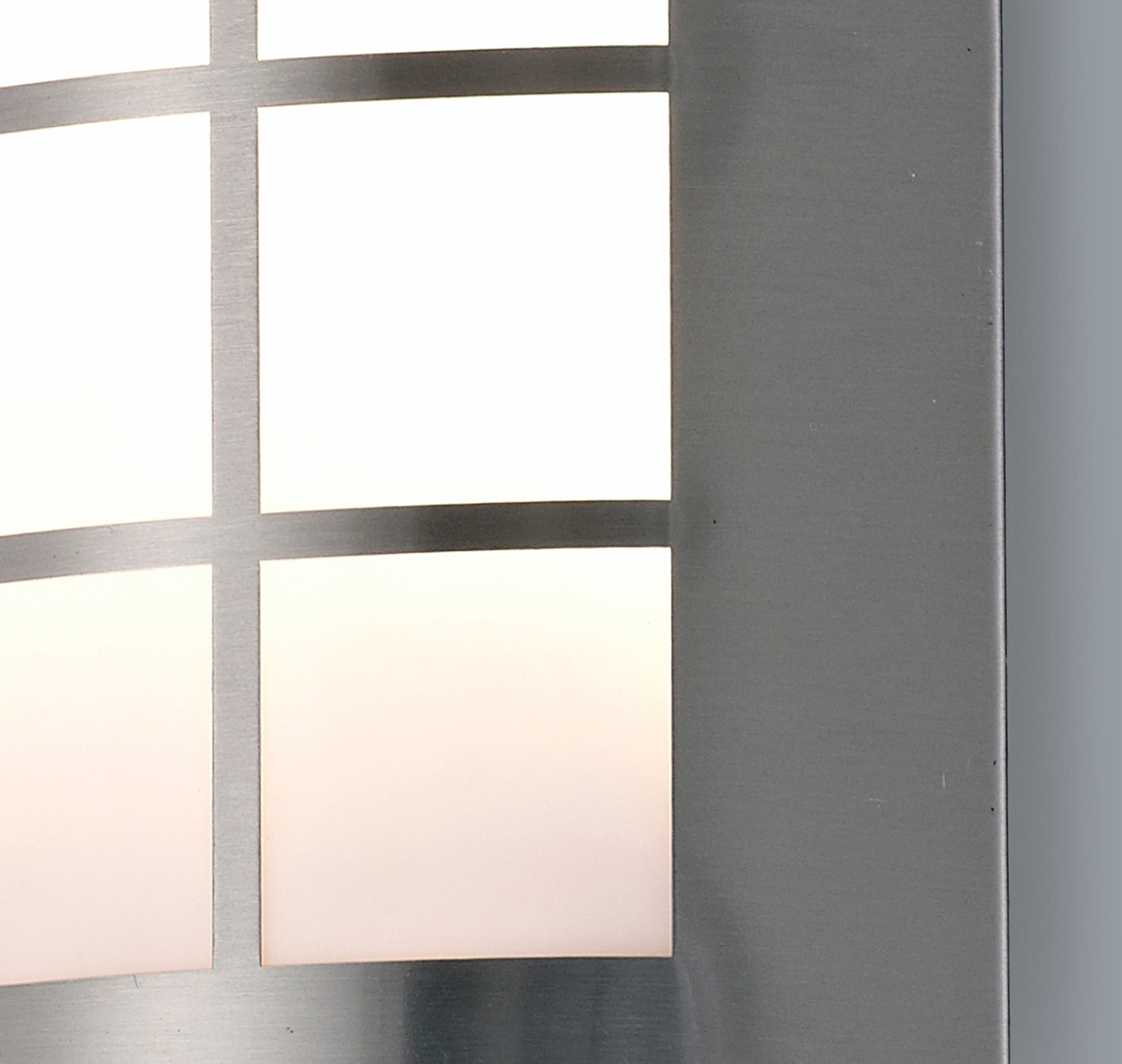 Allegra Flush Wall Lamp With Rectangular/Square Slot Cover, 14W LED IP44, Ext/Interior, 4000K, Stainless Steel/Frosted PC Diffuser, 2yrs Warranty