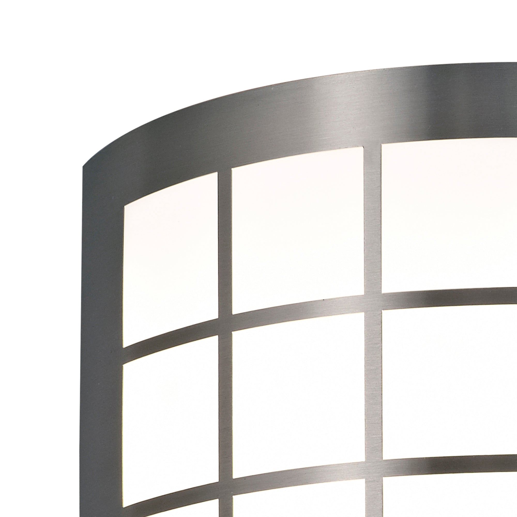 Allegra Flush Wall Lamp With Rectangular/Square Slot Cover, 14W LED IP44, Ext/Interior, 4000K, Stainless Steel/Frosted PC Diffuser, 2yrs Warranty