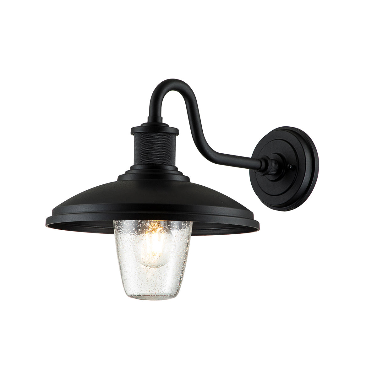 Allenbury Medium Wall Lantern - Textured Black Finish