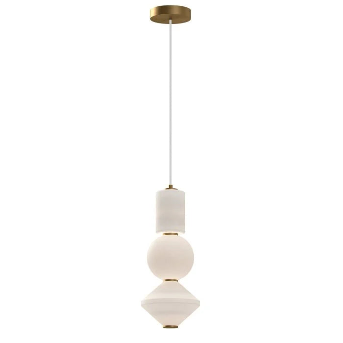 Alora Mood Bijou LED Pendant - Brushed Nickel/ Black / Aged Gold