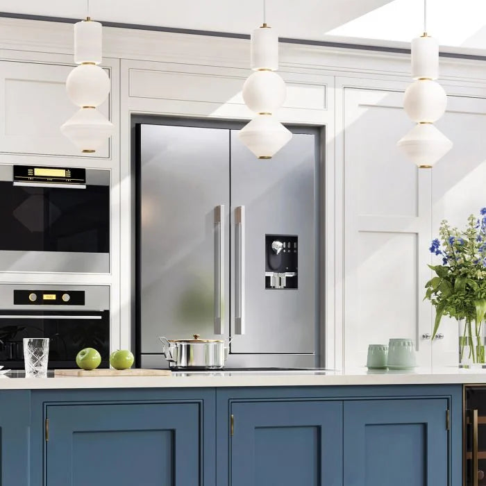 Alora Mood Bijou LED Pendant - Brushed Nickel/ Black / Aged Gold