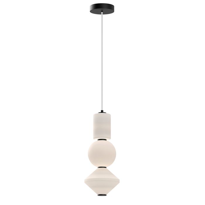 Alora Mood Bijou LED Pendant - Brushed Nickel/ Black / Aged Gold