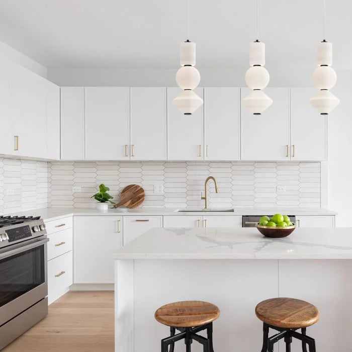 Alora Mood Bijou LED Pendant - Brushed Nickel/ Black / Aged Gold
