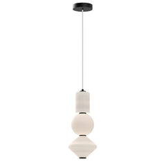 Alora Mood Bijou LED Pendant - Brushed Nickel/ Black / Aged Gold