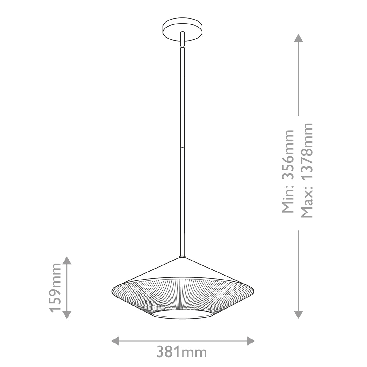 Alora Mood Daphne 1 lt Pendant - E27