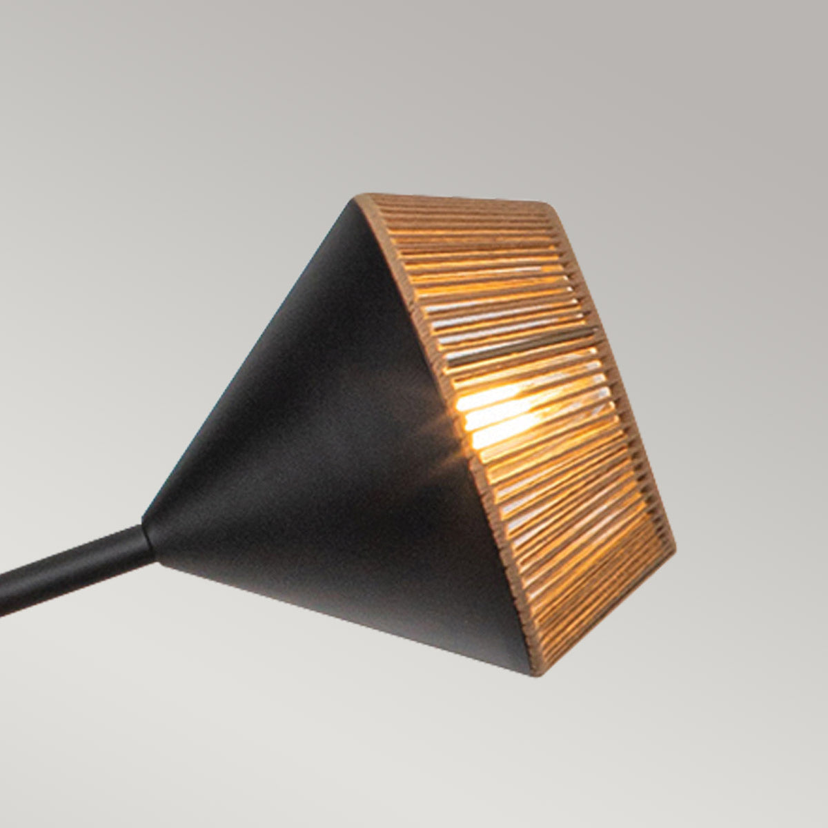 Alora Mood Daphne 5 lt Chandelier - Matte Black &amp; Natural E14
