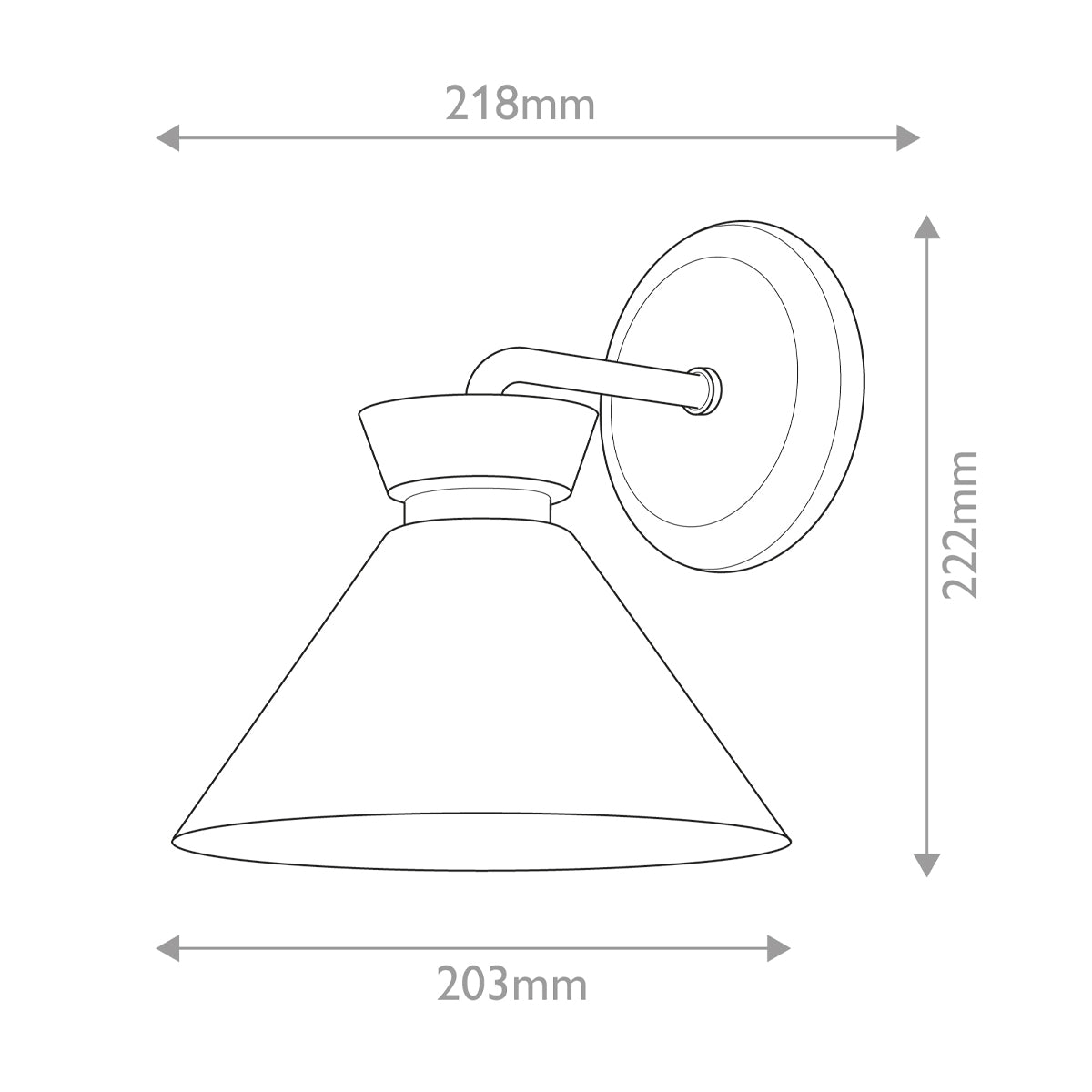 Alora Halston 1 lt Wall Light - E14