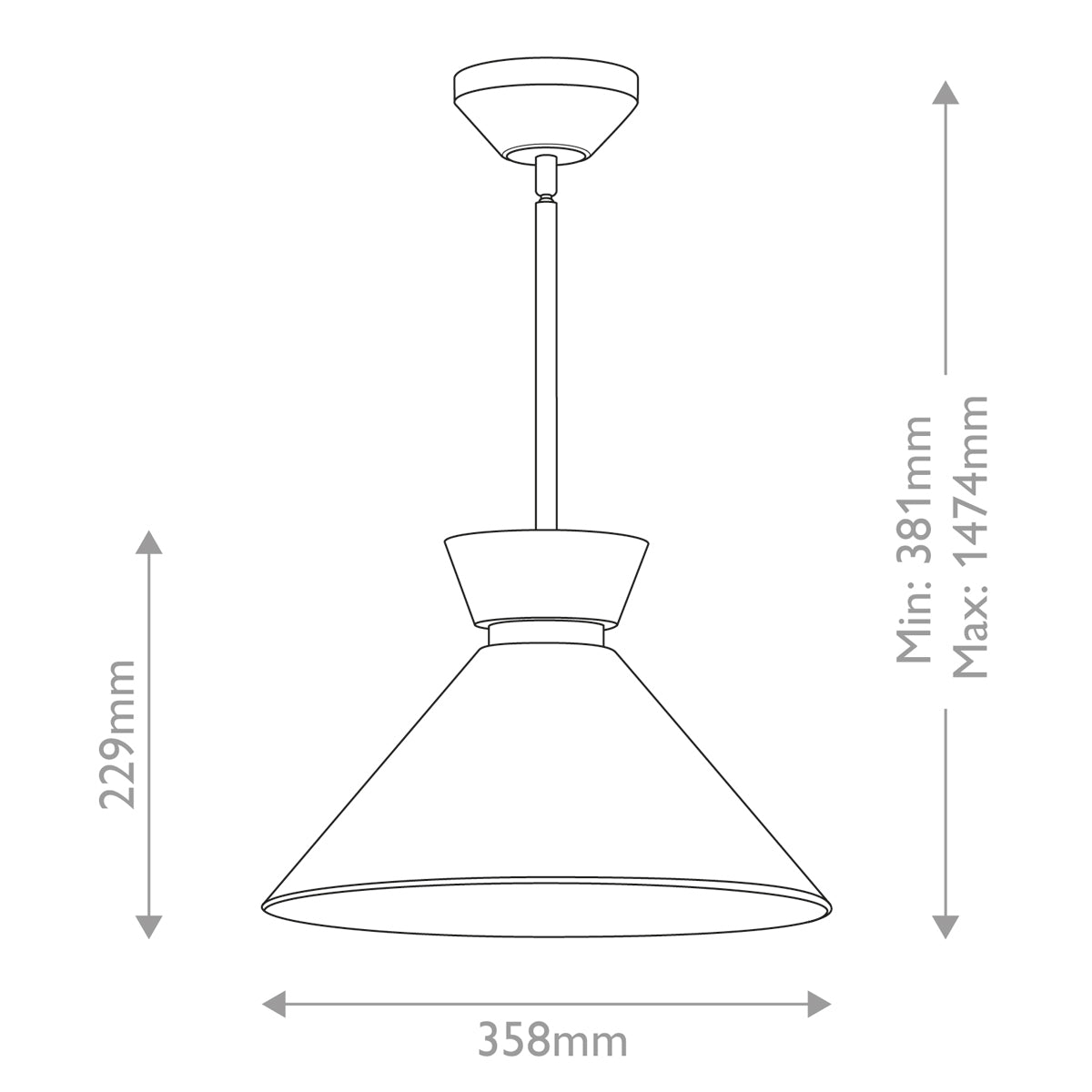 Alora Halston 1 lt Pendant E27