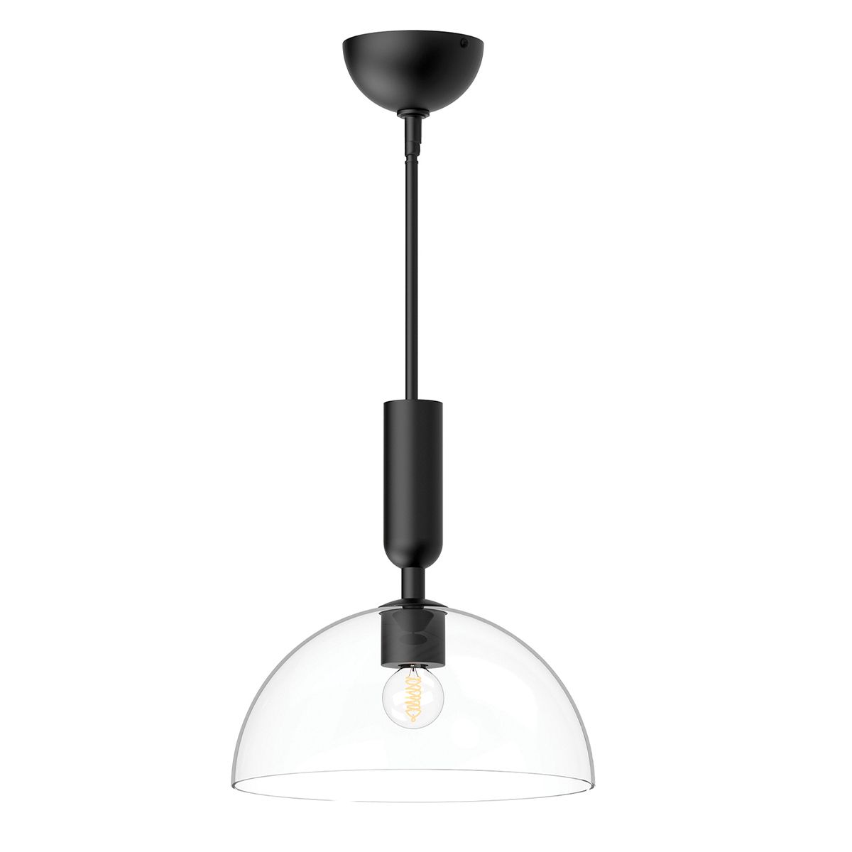 Alora Mood Jude 1 lt Pendant - Brushed Gold/ Matte Black