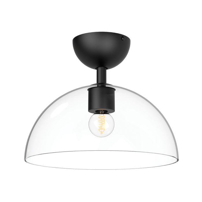 Alora Mood Jude 1 lt Semi Flush Light - Brushed Gold/ Matte Black
