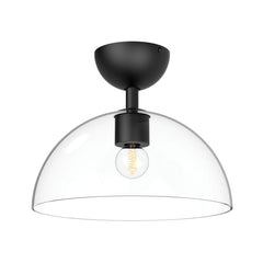 Alora Mood Jude 1 lt Semi Flush Light - Brushed Gold/ Matte Black