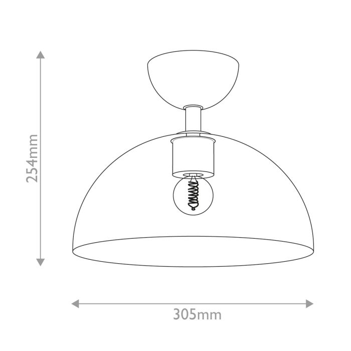 Alora Mood Jude 1 lt Semi Flush Light - Brushed Gold/ Matte Black