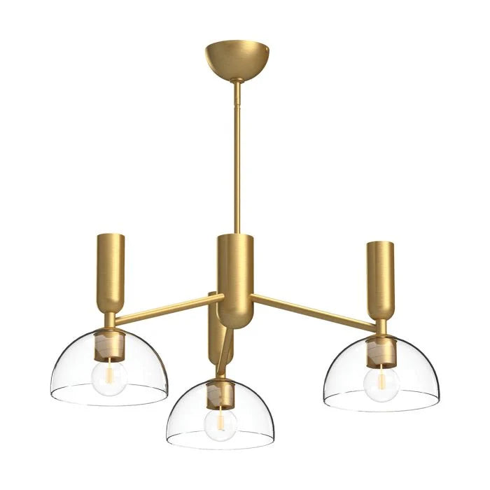 Alora Mood Jude 3 lt Chandelier - Brushed Gold/ Matte Black