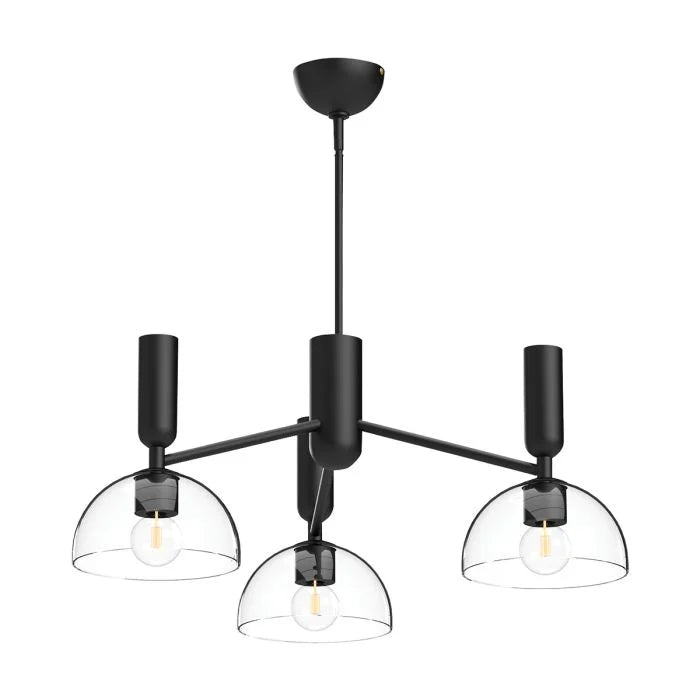 Alora Mood Jude 3 lt Chandelier - Brushed Gold/ Matte Black
