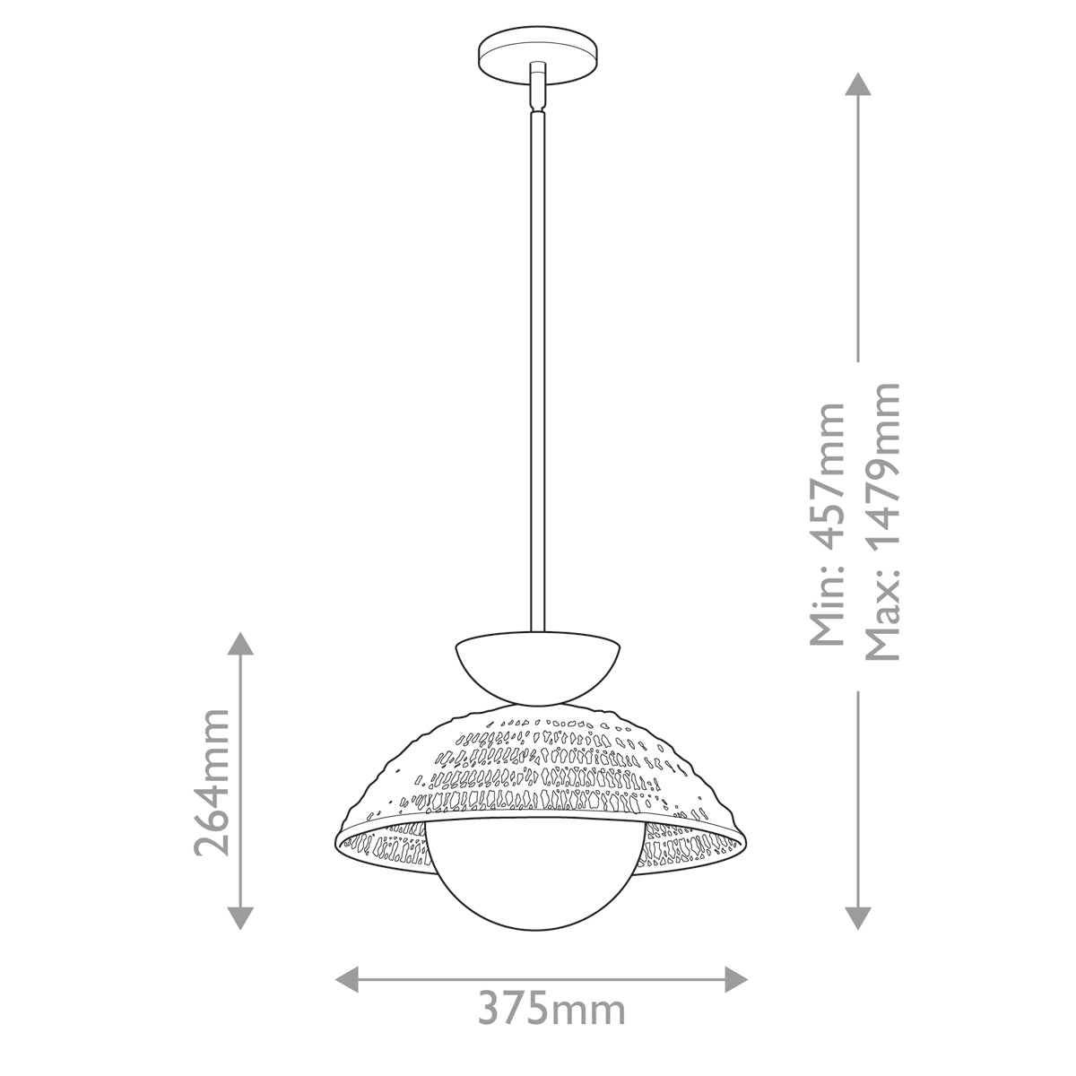 Alora Mood Perth 1 lt Pendant - E27