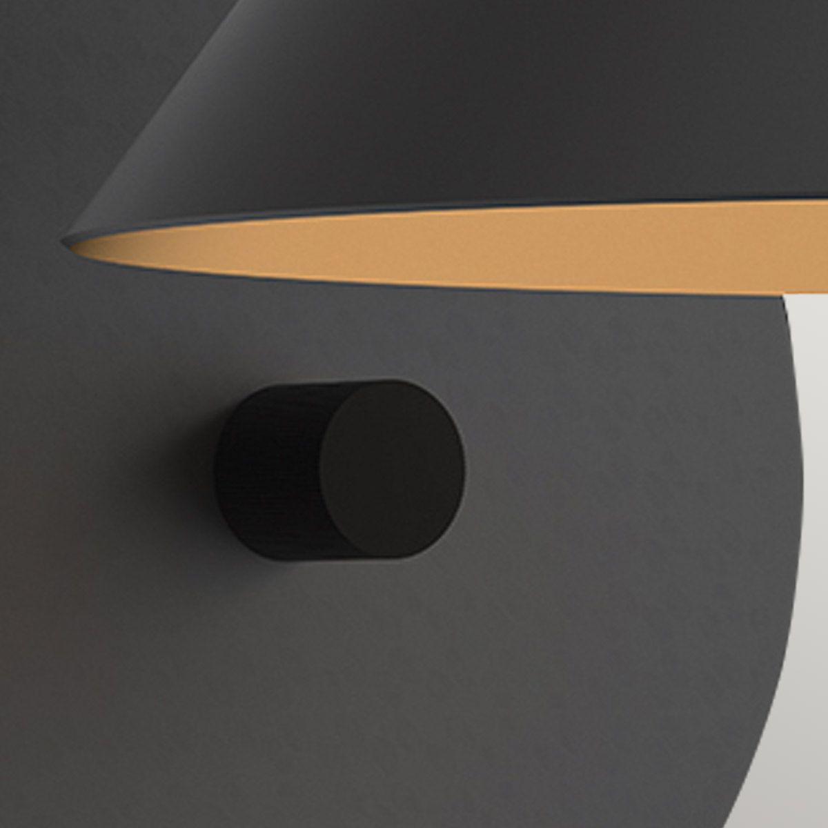 Alora Mood Remyck 1 lt Wall Light  - Brushed Gold/ Matte Black
