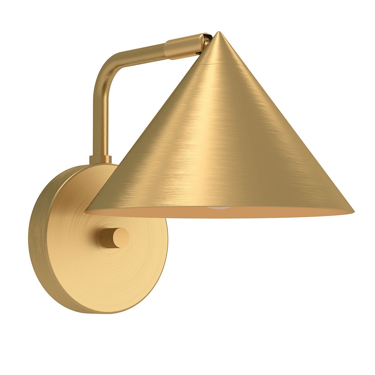 Alora Mood Remyck 1 lt Wall Light  - Brushed Gold/ Matte Black