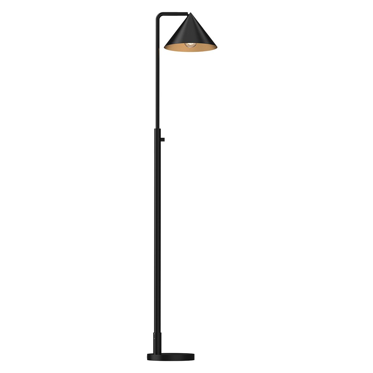Alora Mood Remyck 1 lt Floor Lamp  - Brushed Gold/ Matte Black