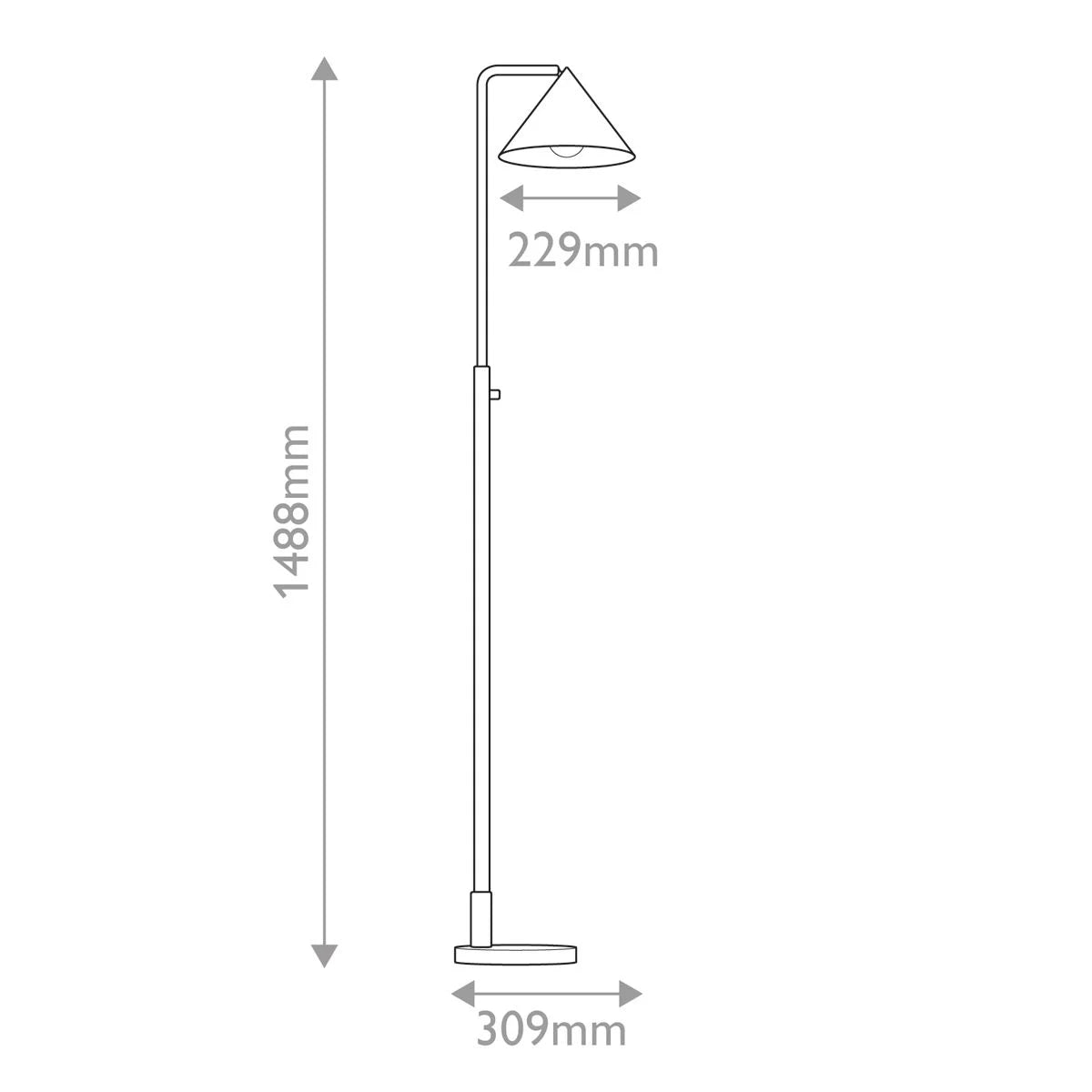 Alora Mood Remyck 1 lt Floor Lamp  - Brushed Gold/ Matte Black