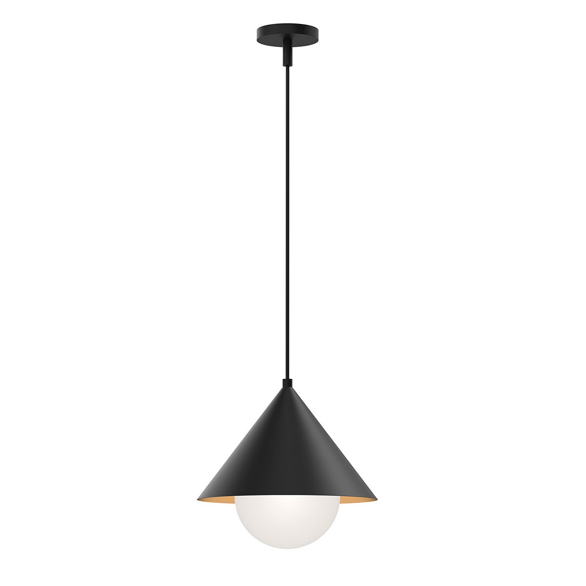 Alora Mood Remyck 1 lt Pendant - Brushed Gold/ Black