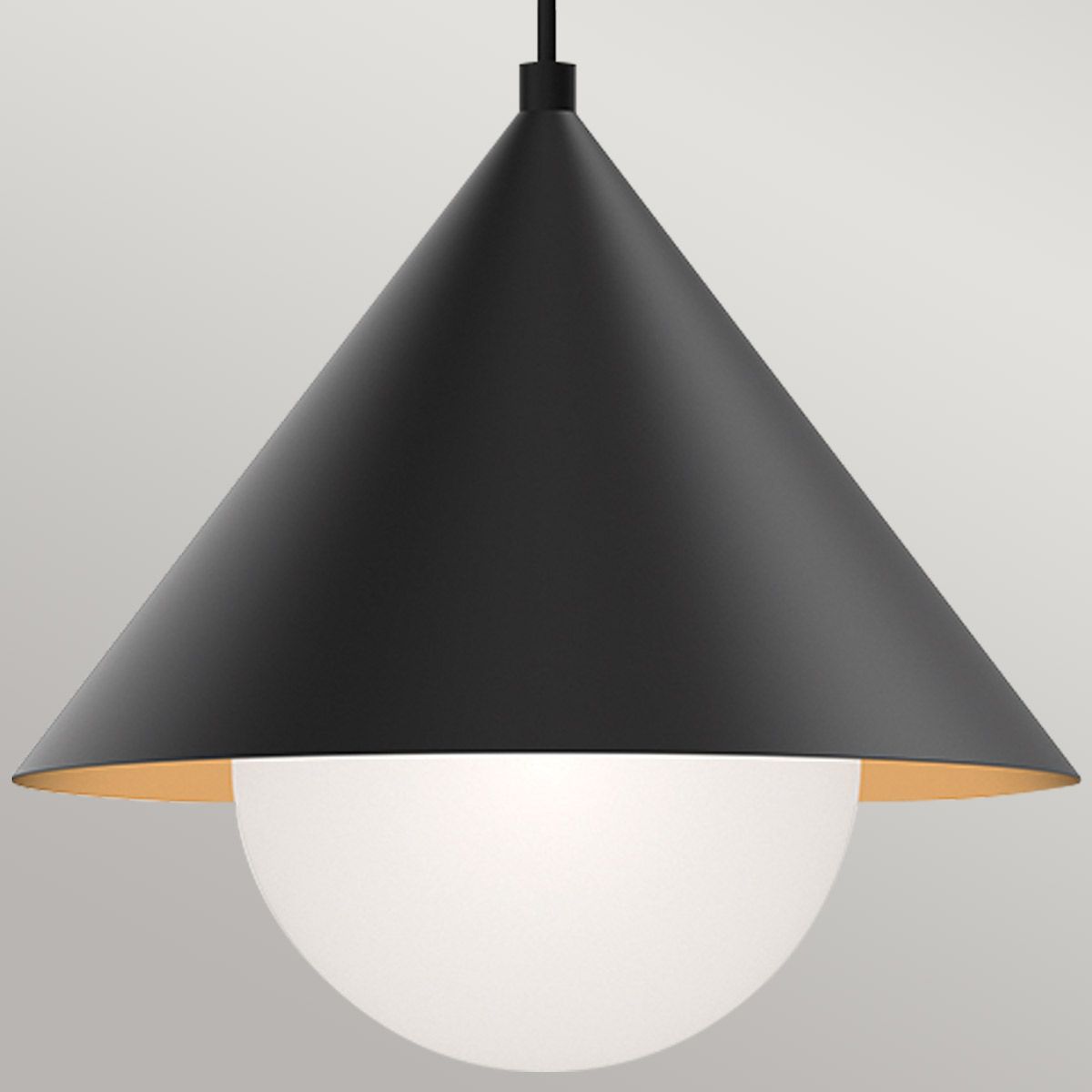 Alora Mood Remyck 1 lt Pendant - Brushed Gold/ Black