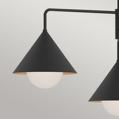 Alora Mood Remyck 3 lt Chandelier - Brushed Gold/ Matte Black
