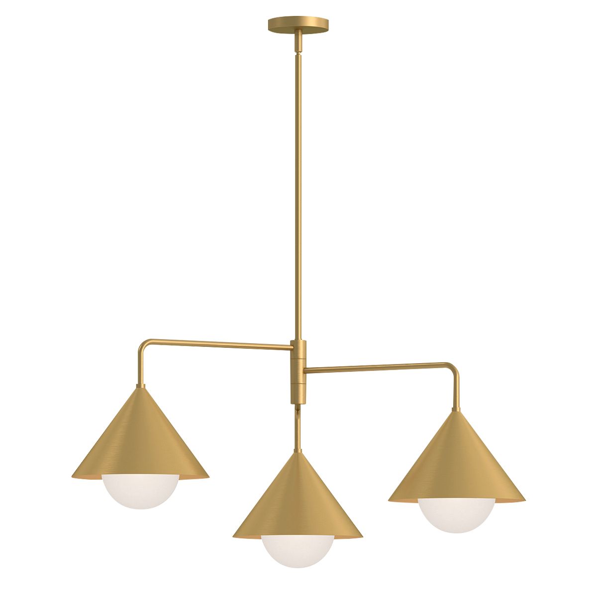 Alora Mood Remyck 3 lt Chandelier - Brushed Gold/ Matte Black