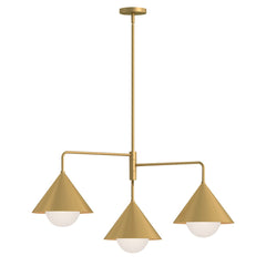 Alora Mood Remyck 3 lt Chandelier - Brushed Gold/ Matte Black