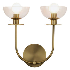 Alora Mood Sylvia 2 lt Wall Light - Brushed Gold/ Matte Black