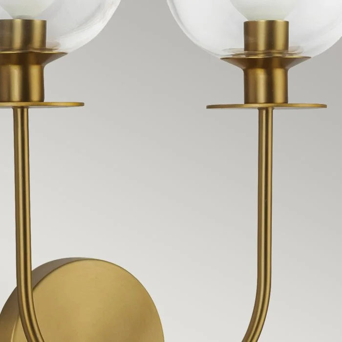 Alora Mood Sylvia 2 lt Wall Light - Brushed Gold/ Matte Black