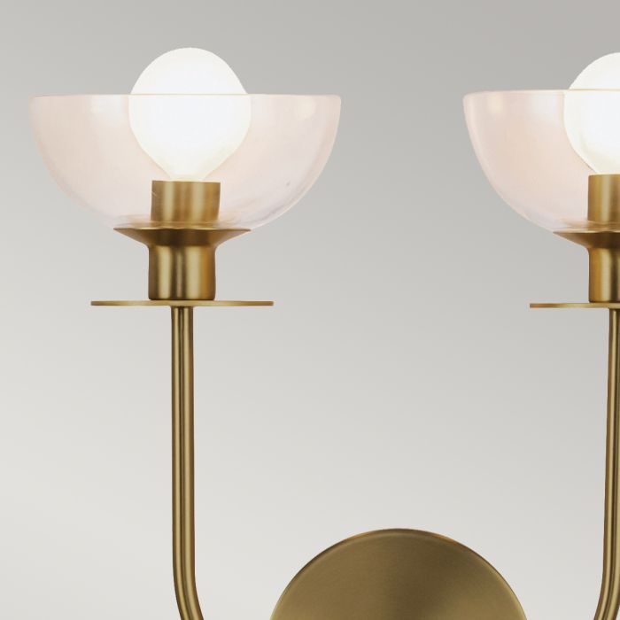 Alora Mood Sylvia 2 lt Wall Light - Brushed Gold/ Matte Black