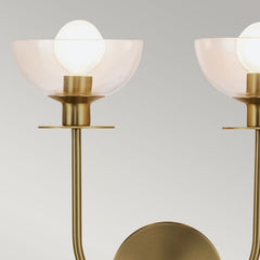 Alora Mood Sylvia 2 lt Wall Light - Brushed Gold/ Matte Black