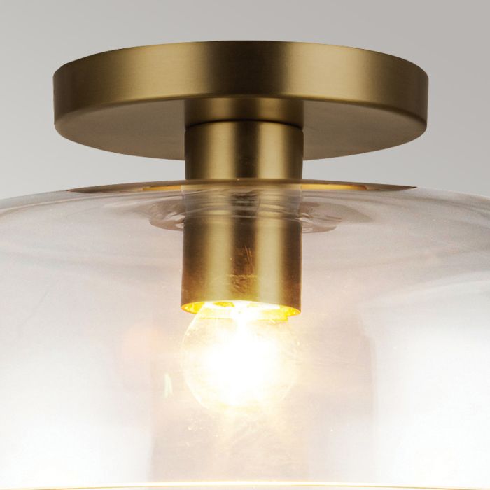 Alora Mood Sylvia 1 lt Semi Flush  - Brushed Gold/ Matte Black