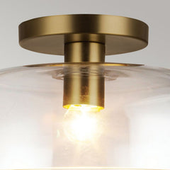 Alora Mood Sylvia 1 lt Semi Flush  - Brushed Gold/ Matte Black