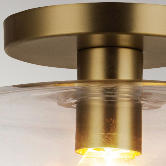 Alora Mood Sylvia 1 lt Semi Flush  - Brushed Gold/ Matte Black