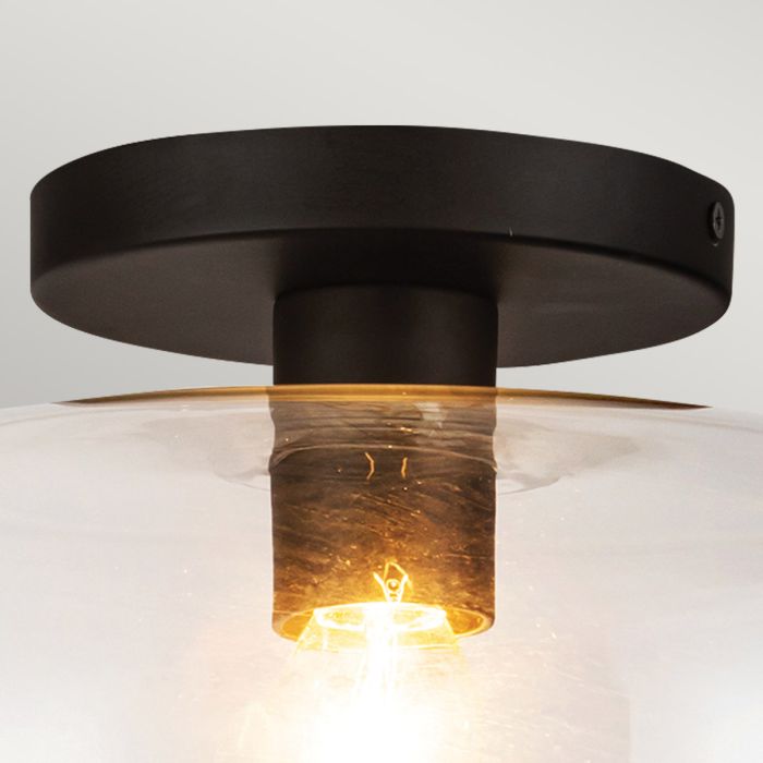 Alora Mood Sylvia 1 lt Semi Flush  - Brushed Gold/ Matte Black